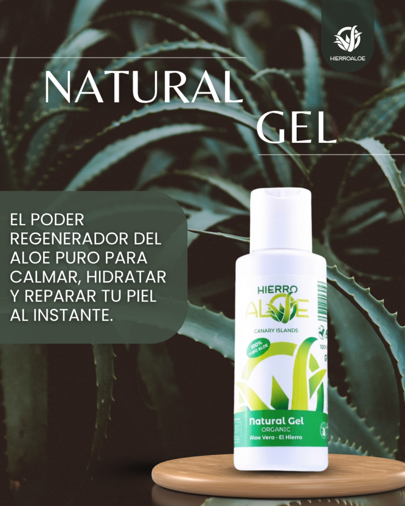 El poder regenerador del aloe puro para calmar, hidratar y reparar tu piel al instante. Natural Gel